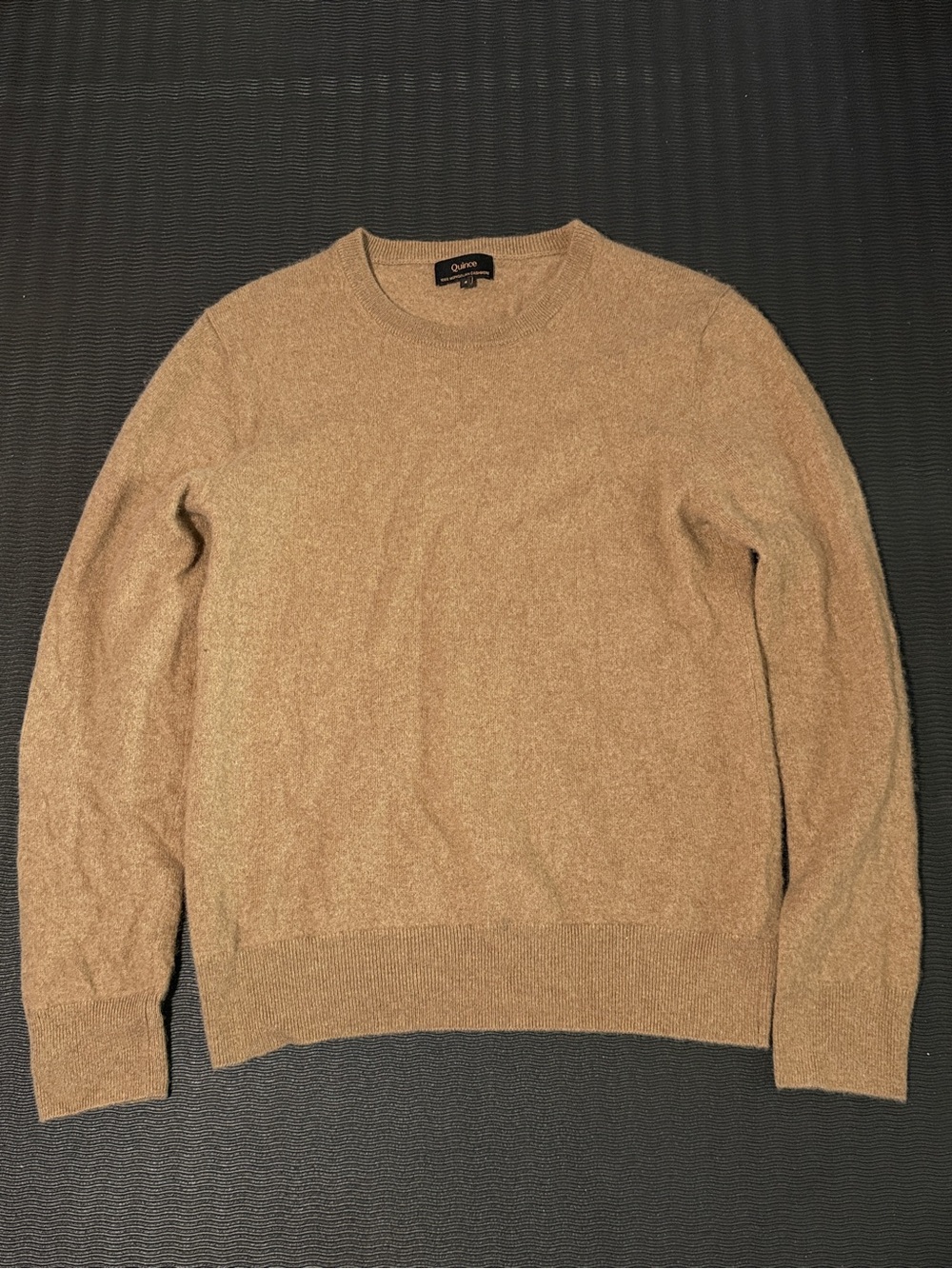 Quince Men's Crewneck Sweater in Camel Brown